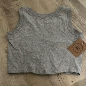 Urban Rebel Grey Open Back Tank Top (Size Small)